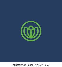 Environmentally friendly circle and square logo design, vector design template for Natural Organic Icons for health and beauty