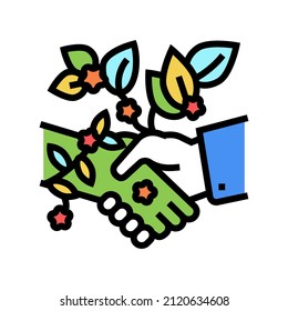 environmentally friendly color icon vector. environmentally friendly sign. isolated symbol illustration