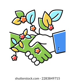 environmentally friendly color icon vector. environmentally friendly sign. isolated symbol illustration
