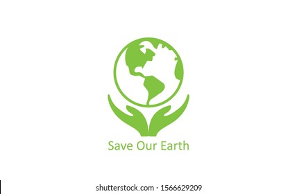 Environmentally friendly concept, Green city, save our earth, vector template illustration