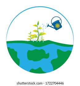 Environmentally friendly concept, vector illustration.