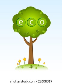 Environmentally friendly eco tree.