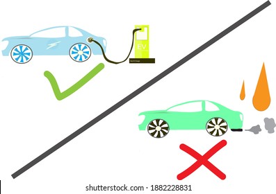 Environmentally friendly electric cars do not cause pollution.