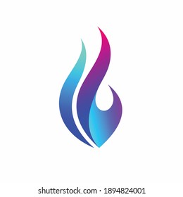 environmentally friendly fire logo, blue gas vector