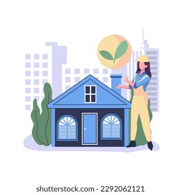 environmentally friendly house hold waste flat style illustration