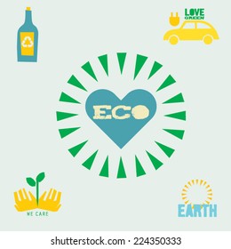 Environmentally Friendly icon or eco poster