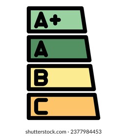 Environmentally friendly level icon outline vector. Eco clean. Reuse bio color flat