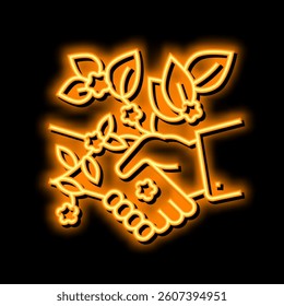 environmentally friendly neon light sign vector. environmentally friendly illustration
