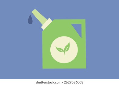 Environmentally friendly oil. Ecology Vector Symbol Illustration.