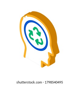 umweltfreundlicher Personensymbol, Vektorgrafik. isometrische umweltfreundliche Personenzeichen. farbige einzelne Symbolillustration