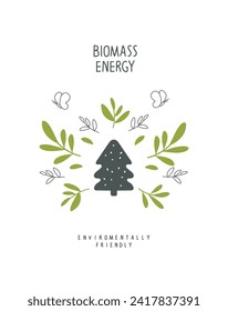 Environmentally friendly planet concept. Sprout with green leaves of the biomass energy sign. Think Green. Protect the World from pollution concept.


