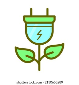 environmentally friendly power source icon
