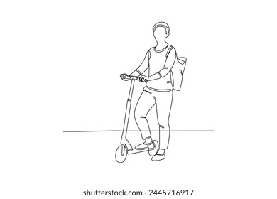 Environmentally friendly transport powered by renewable energy sources and green trasnportation. Pict of man going activity using electric scooter. Gyroboard, bicycle, scooter, scooter,skateboard. Vec