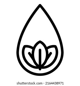 Environmentally friendly water drop icon outline vector. Eco recycle. Clean energy