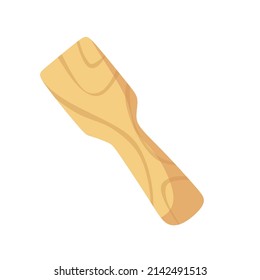 Espátula de madera respetuosa con el medio ambiente. Cocina. Ilustración vectorial. Cubertería de madera.