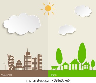 Environmentally friendly world.  ecological concepts