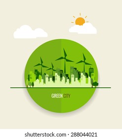 Environmentally friendly world. Ecology concept. Vector illustration.