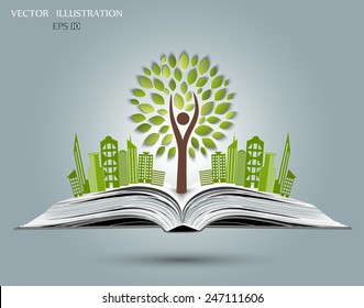 Environmentally friendly world. Vector illustration of ecology the concept of infographics modern design. the icon and sign. ecological concepts