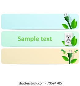 Environmentally safe power banners with icons