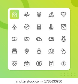 Environtment icon pack isolated on white background. for your web site design, logo, app, UI. Vector graphics illustration and editable stroke. EPS 10.