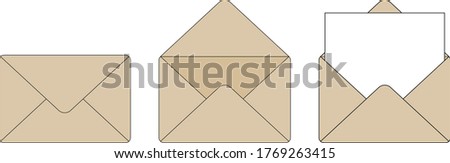 Envolope Icon Vector Flat Coloured 