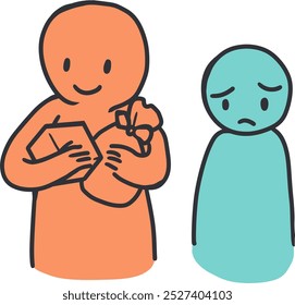 The Envy Effect When Happiness Sparks Bitterness. This piece perfect for discussions or materials focusing on emotional intelligence, social behaviors, or psychological studies.