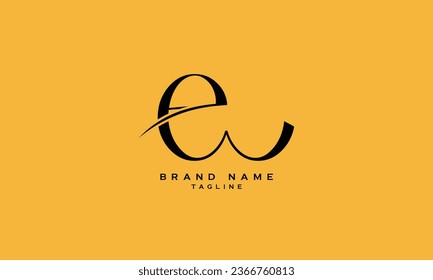 ENW, EWN, NEW, NWE, WNE, WEN, EW, WE, EN, NE, Abstract initial monogram letter alphabet logo design