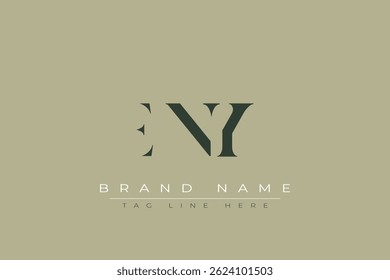 ENY abstract letter logo design. This logo is designed by three abstract letters.