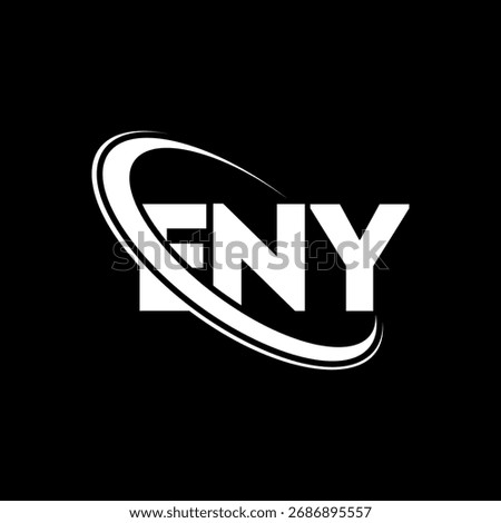 ENY logo. ENY letter. ENY letter logo design. Initials ENY logo linked with circle and uppercase monogram logo. ENY-typography for technology, business and real estate brand.
