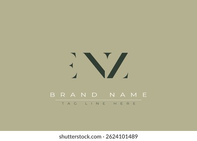 ENZ abstract letter logo design. This logo is designed by three abstract letters.