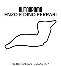 Circuito de Ferrari Enzo e Dino para automobilismo e autosport. pista de corrida de grande preço. ilustração vetorial	