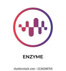 Enzyme Cryptocurrency token icon. MLN token symbol. Cryptocurrency vector icon. Flat Vector illustration - Vector