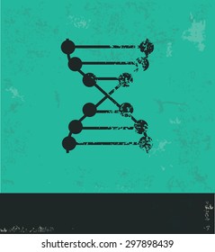 Enzyme design on green background,grunge vector