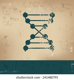 Enzyme design on old paper, grunge vector