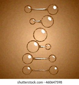 Enzyme design on vintage background.