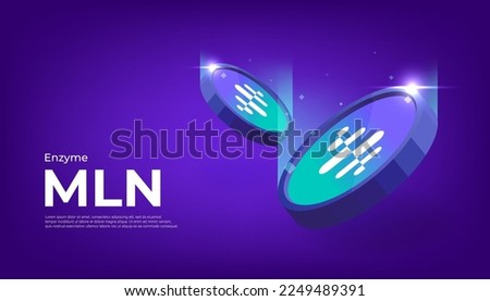 Enzyme (MLN) coin crypto currency themed banner.