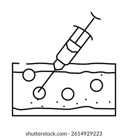 enzyme therapy line icon vector. enzyme therapy sign. isolated contour symbol black illustration