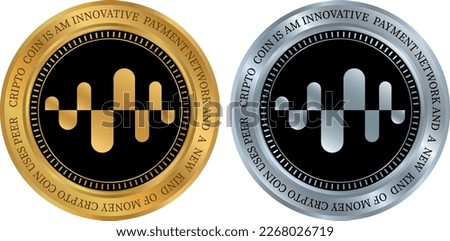 enzyme-mln coin vector images. 3d illustration.