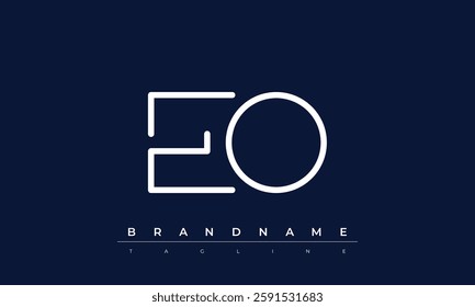 EO Abstract letter logo. This logo icon incorporate with abstract shape in the creative way