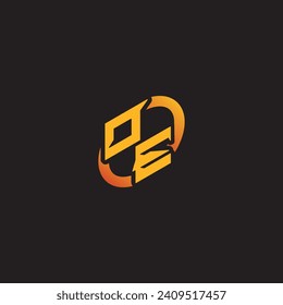 Ayuda del logotipo de la carta combinada de EO iniciales únicas para el equipo de juegos, youtube, twitch