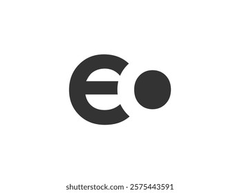 EO creative geometric initial based modern and minimal logo. Letter e o trendy fonts. Universal professional elegant techno vector design.