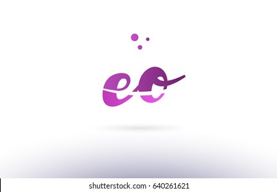 eo e o calligraphy alphabet letter logo 