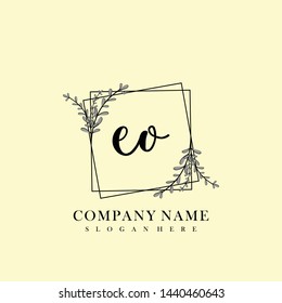EO Initial beauty floral logo template