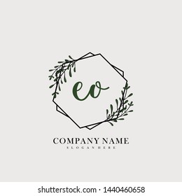 EO Initial beauty floral logo template