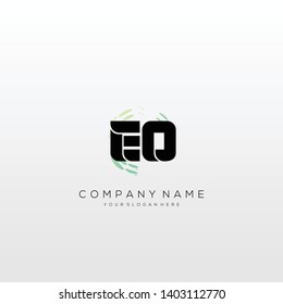 EO initial letter abstract logo design vector.