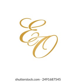 EO
 initial logo design vector stock