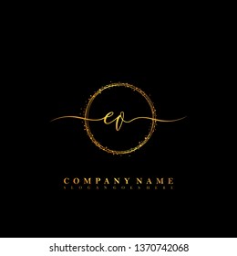EO Initial luxury handwriting logo vector
