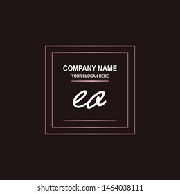 EO initial signature logo. handwriting logo template vector,