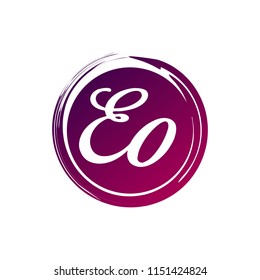 EO initial splash logo template vector