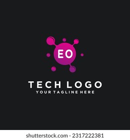 EO initials bubble logo template vector illustration stock image